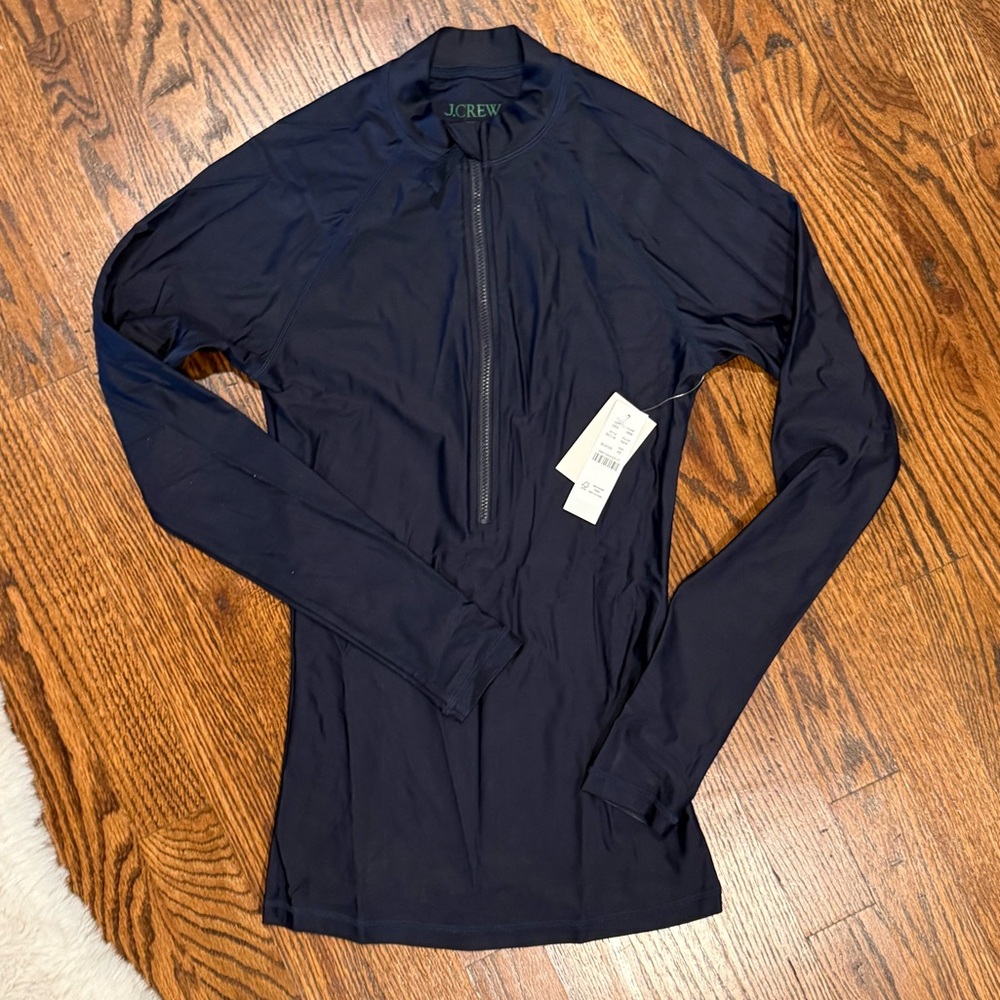 J Crew Navy Blue Rash Guard XS NWT